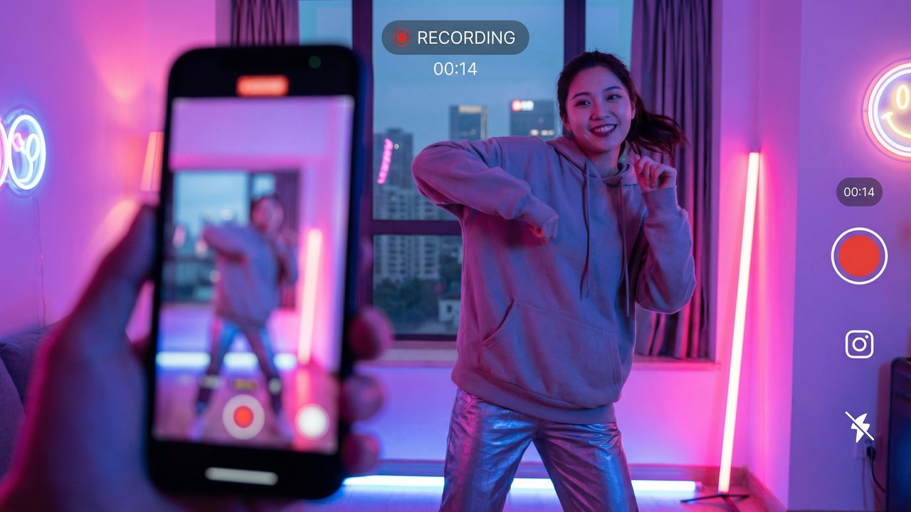 公园野战TikTok风格短视频教程